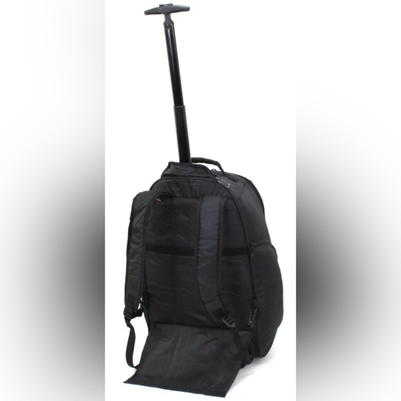 Protege 22" Black Rolling Backpack with Telescopic Handle - Picture 6 of 7